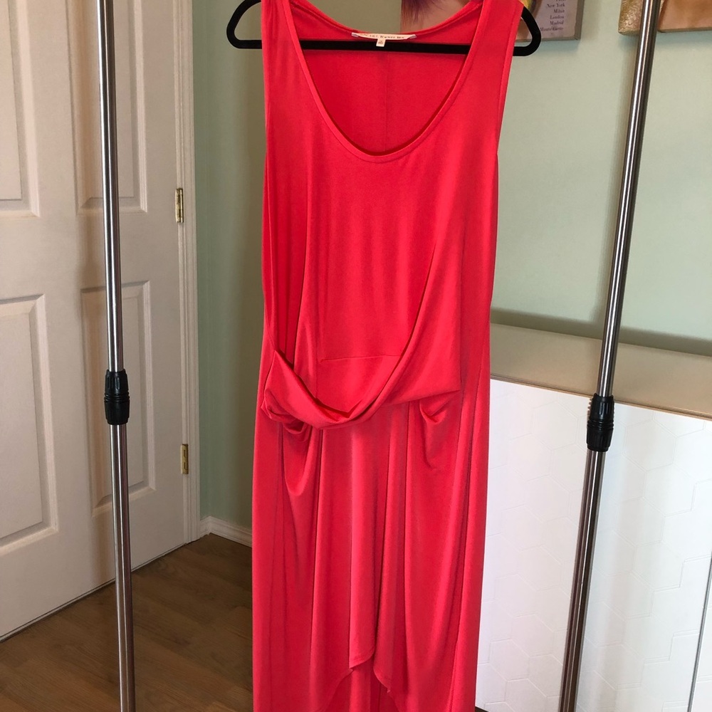 RACHEL Rachel Roy Vibrant Coral High Low Dress